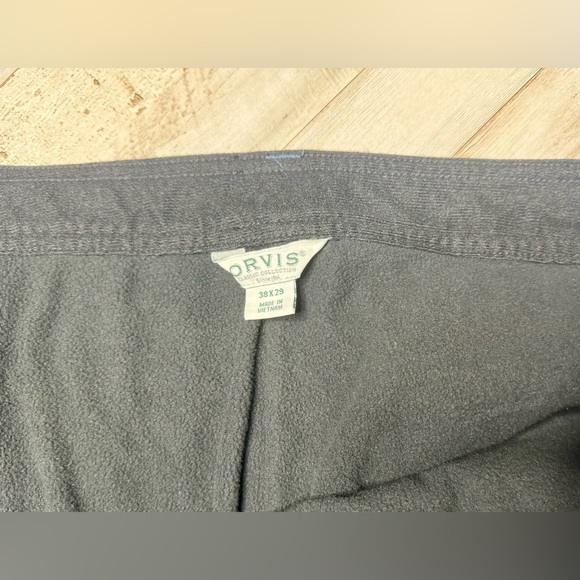 Orvis Men’s Fleece Lined Pant Stretch Nylon 38x29 Blue - Picture 7 of 11